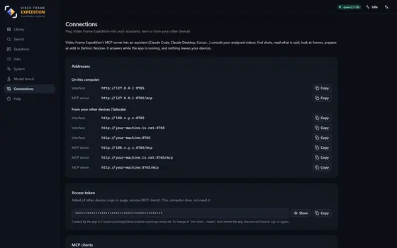 The MCP configuration for Claude Desktop, ready to copy.